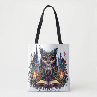 Magische Boekachtige Uil Tote Bag