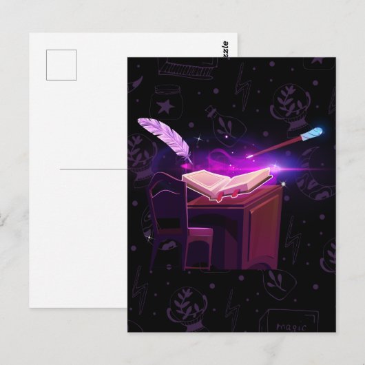 Magische boekenheks briefkaart (Voorkant / Achterkant)
