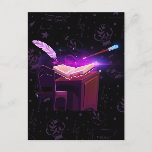 Magische boekenheks briefkaart (Voorkant)