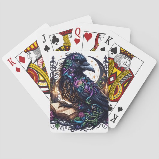 Magische Boekerige Raaf Pokerkaarten (Achterkant)