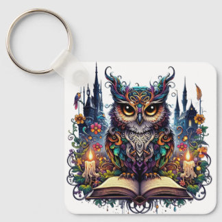 Magische Boekerige Uil Sleutelhanger