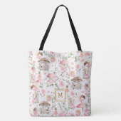 Magische boerenroze boomgaard tote bag (Achterkant)