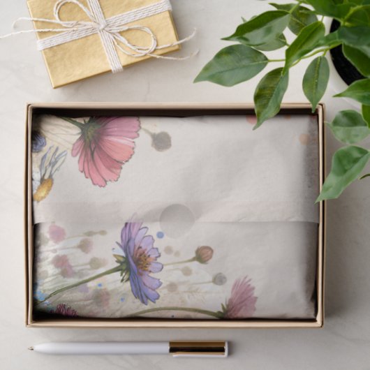 Magische  Boheemse Flower Fairy, Decoupage Tissuepapier (Geschenk)