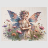 Magische  Boheemse Flower Fairy, Decoupage Tissuepapier (Voorkant)