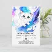 Magische Boheemse Kat Verjaardag Kaart (Staand voorkant)