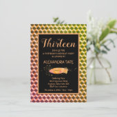 Magische Bohemian Feather Verjaardag uitnodiging (Staand voorkant)