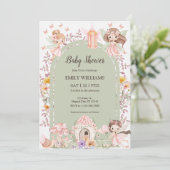 Magische Boho Boog Fee Baby Shower Uitnodigingen (Staand voorkant)