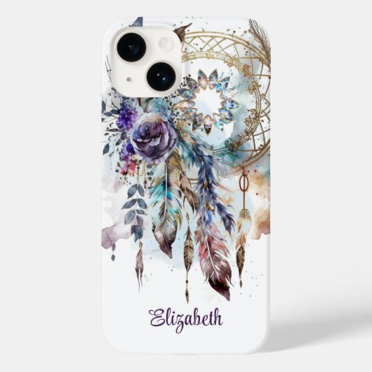 Magische Boho kristallen Dreamcatcher Case-Mate iPhone Case (Achterkant)