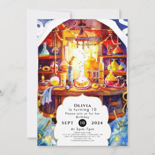 Magische boho lab wetenschapper verjaardag kaart (Voorkant)