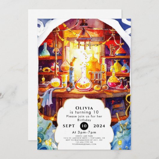 Magische boho lab wetenschapper verjaardag kaart (Voorkant / Achterkant)