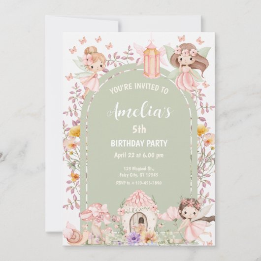 Magische Boho Sprookjestuin Wilde Bloemen Kaart (Voorkant)