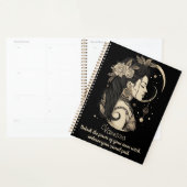 Magische Boho Vrouw, Inner Gothic Heks, Zwart Planner (Display)