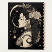 Magische Boho Vrouw, Inner Gothic Heks, Zwart Planner (Achterkant)