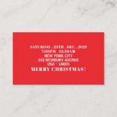 Magische bomen, kerstfeestkaartjes informatiekaartje (Achterkant)