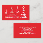 Magische bomen, kerstfeestkaartjes informatiekaartje (Voorkant / Achterkant)