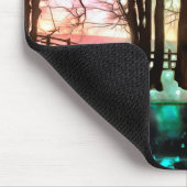 Magische bomen op een Snowy Delaware Hillside Muismat (Hoek)