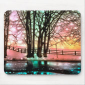 Magische bomen op een Snowy Delaware Hillside Muismat (Voorkant)