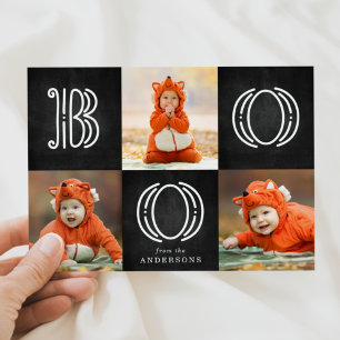 Magische Boo Halloween Fotokaart Feestdagenkaart