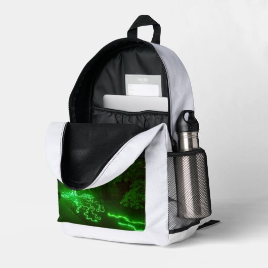 Magische boom 11 bedrukte rugzak (Achterkan Hoek Rechts (Open))