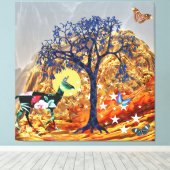 Magische Boom Canvas Afdruk (Insitu (Houten vloer))