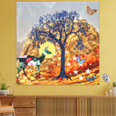 Magische Boom Canvas Afdruk (Insitu (Woonkamer))