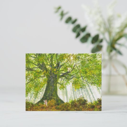 Magische boom Fantasy Fairy Forest Briefkaart (Staand voorkant)