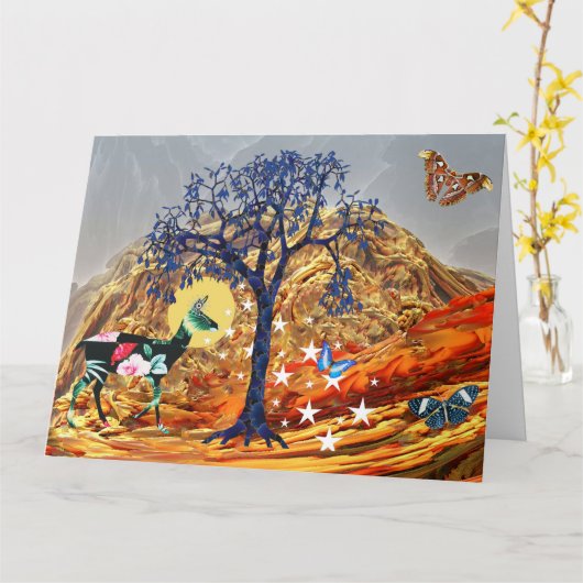 Magische Boom Kaart (Gele Bloem)