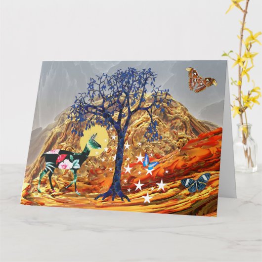 Magische boom kaart (Gele Bloem)