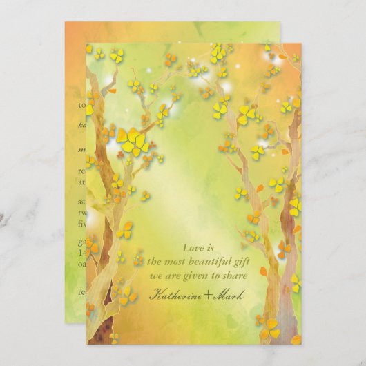 Magische Boom Poort Indie Outdoor Bruiloft Kaart (Voorkant / Achterkant)