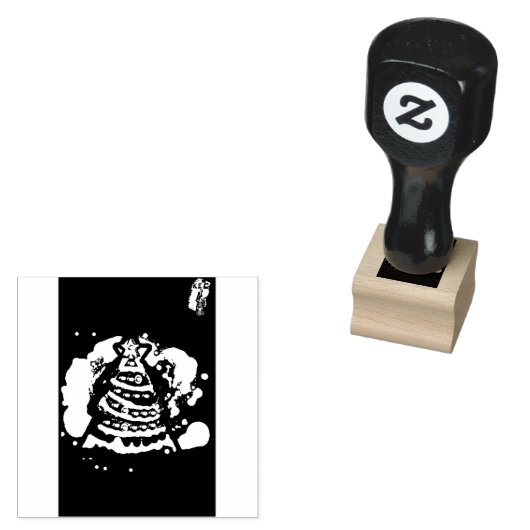 Magische boom rubberstempel (Gestempeld)