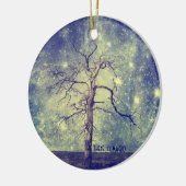 Magische boom van de kerst in het universum keramisch ornament (Links)