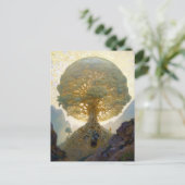 Magische boom van de surrealistische Natuur van he Briefkaart (Staand voorkant)
