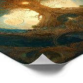 Magische boom van de surrealistische Natuur van he Poster (Hoek)