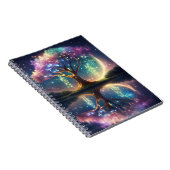 Magische boom van het leven met glinstering 's nac notitieboek (Rechterzijde)