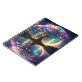 Magische boom van het leven met glinstering 's nac notitieboek (Linkerzijde)