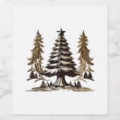 Magische boom wijn etiket (Enkel label)