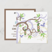 Magische boomerwten in peul Baby shower onthullen Kaart (Voorkant / Achterkant)