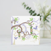 Magische boomerwten in peul Baby shower onthullen Kaart (Staand voorkant)