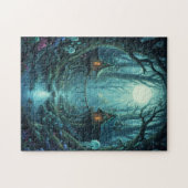 Magische Boomhut Dorp Fantasie Bos Puzzel (Horizontaal)