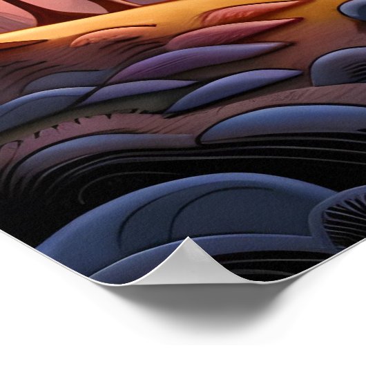 Magische bos begraafplaats scène met grote verdraa poster (Hoek)