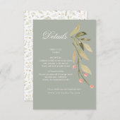 Magische bos Bloemen Details Behuizing Kaart (Voorkant / Achterkant)