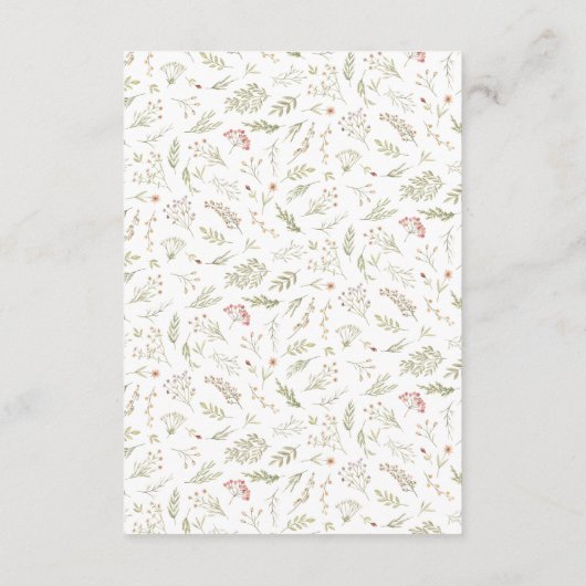 Magische bos Bloemen Details Behuizing Kaart (Achterkant)