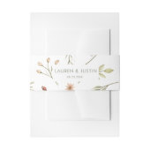 Magische bos bloemenbruiloft buik band uitnodigingen wikkel (Voorkant Voorbeeld)