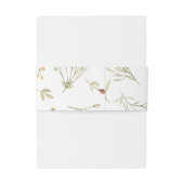 Magische bos bloemenbruiloft buik band uitnodigingen wikkel (Achterkant Voorbeeld)