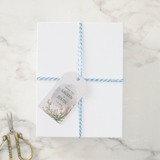 Magische bos bloemenbruiloft gunst cadeau Labels Cadeaulabel (Met Touw)