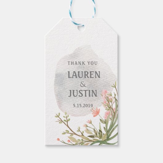 Magische bos bloemenbruiloft gunst cadeau Labels Cadeaulabel (Voorkant)