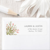 Magische bos bloemenbruiloft retour adres label (Insitu)