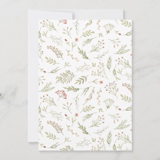 Magische bos bloemenbruiloft uitnodiging (Achterkant)