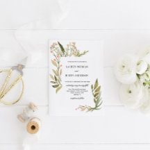 Magische bos bloemenbruiloft uitnodiging