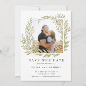 Magische bos bloemenfoto Save the Date Kaart (Voorkant)